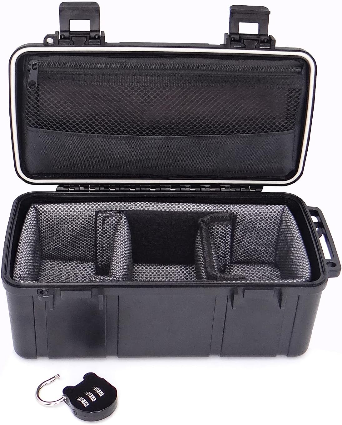 Black Storage Box with Easy Grip Handle ABS Plastic Pack of 2 X121260