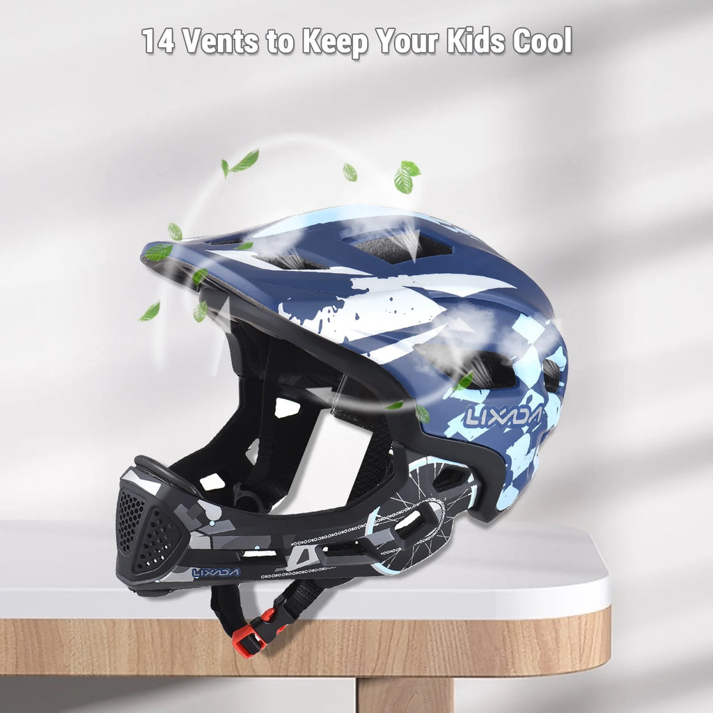 Kids Cycling Helmet Full Face with Detachable Visor Y4626