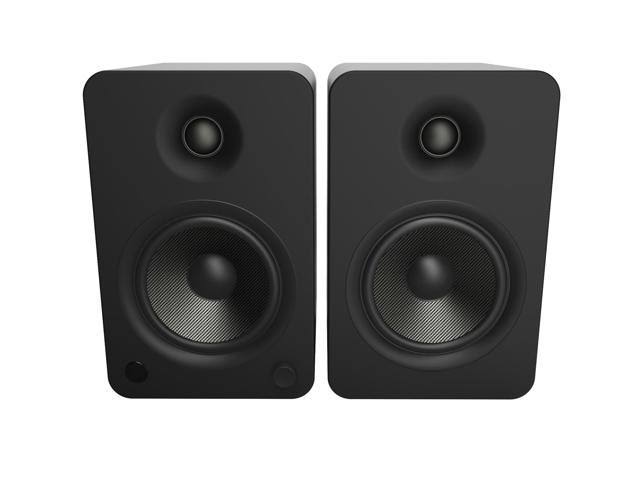 Matte Black Powered Speakers with Desktop Stand Kit E9002