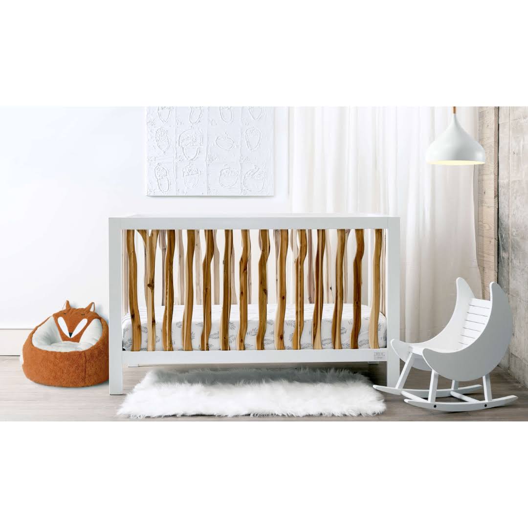 Convertible Crib (Acacia/Snow) Z243