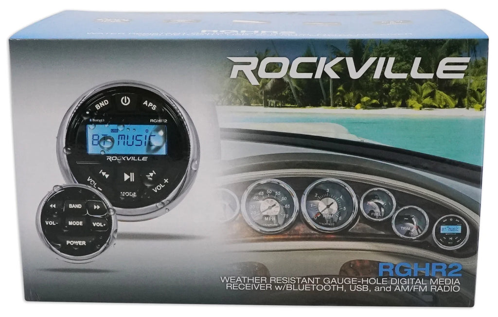 Marine Bluetooth USB Receiver with Remote and 6.5" Wakeboard Speakers Z56546