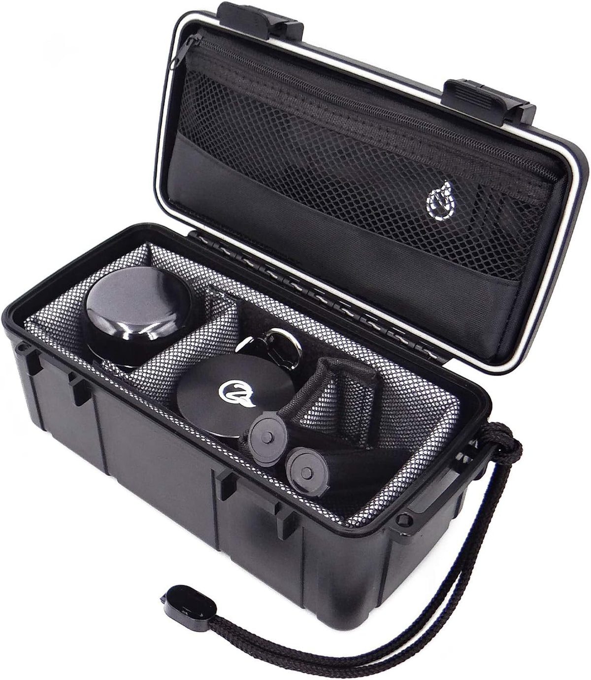Black Storage Box with Easy Grip Handle ABS Plastic Pack of 2 X121260