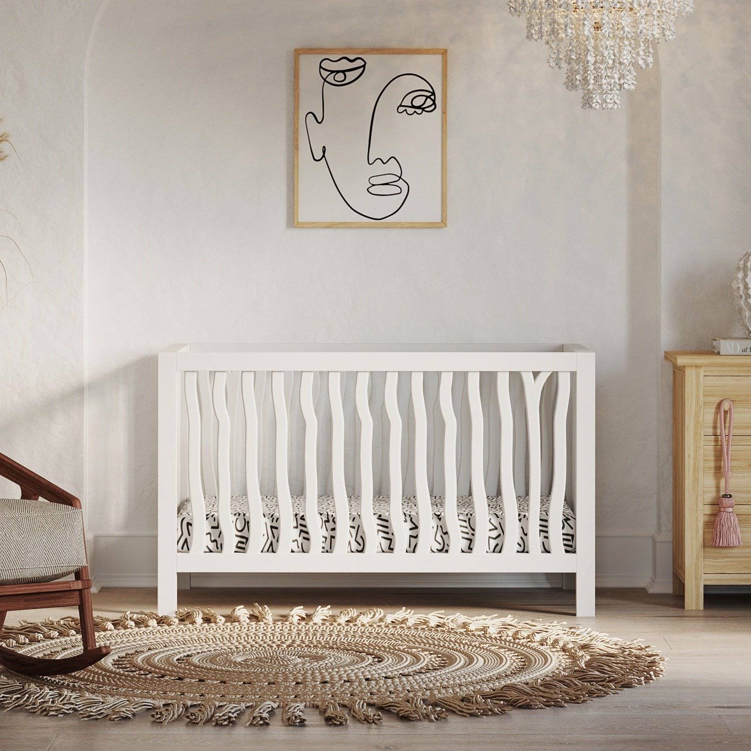 Convertible Crib (Acacia/Snow) Z243