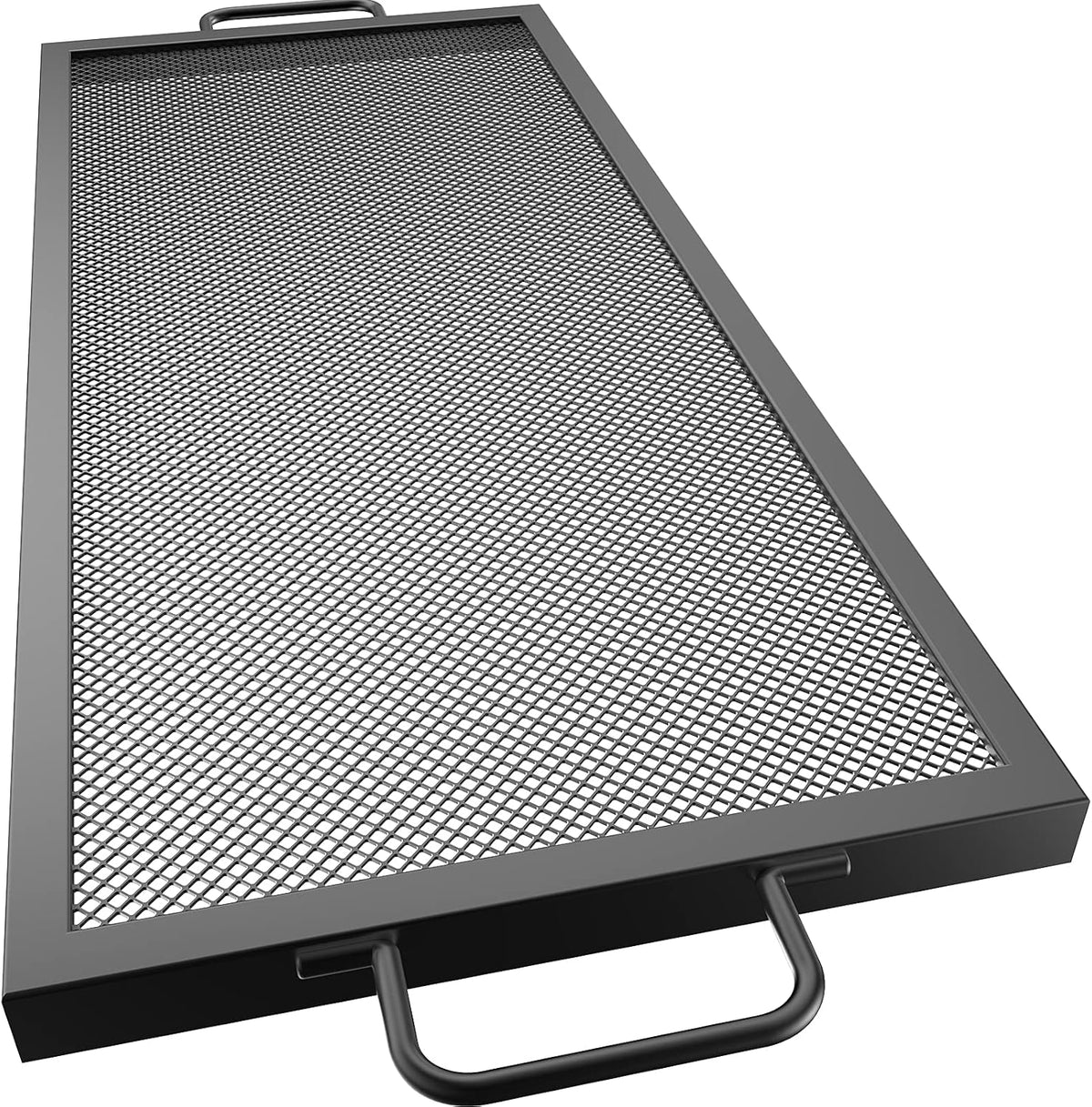 Black Steel Fire Pit Cooking Grate with Handles, Pack of 2 C823848