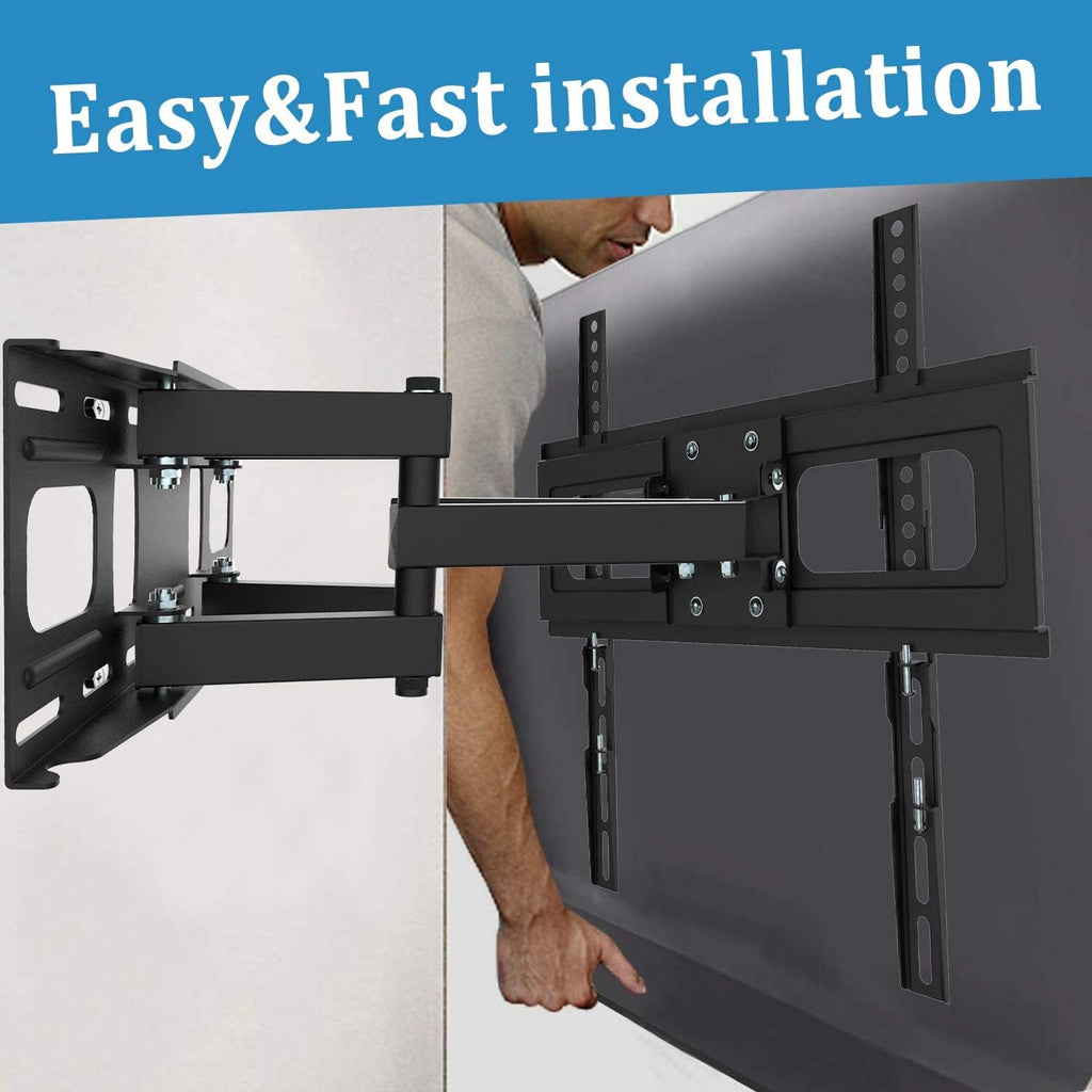 TV Wall Mount Full Motion TV Bracket with Articulating Dual Arms Tilt Swivel 14" Extend, VESA 400x400mm, Pack of 2 E605938