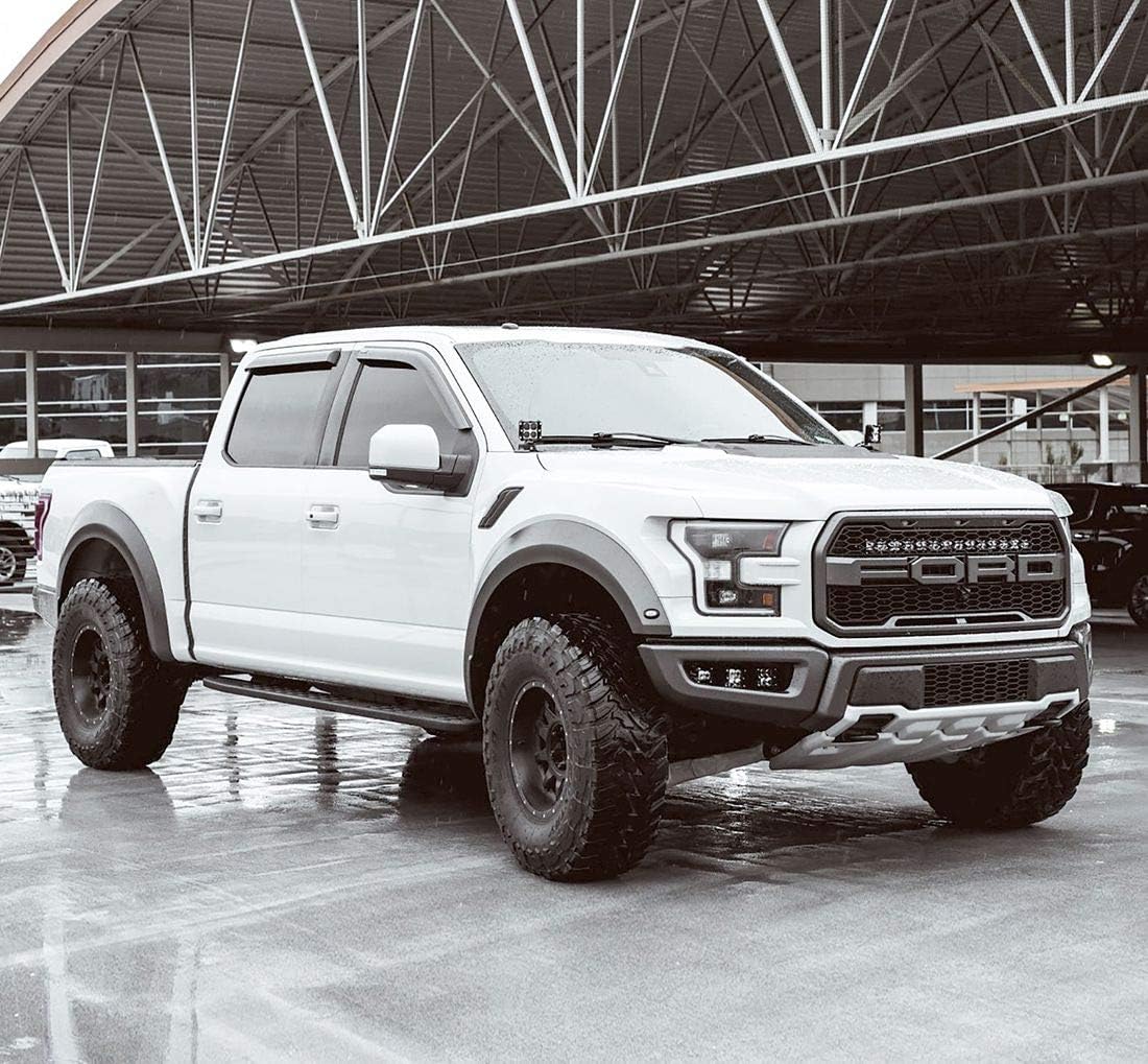 4 pcs Dark Smoke Rain Guards for Ford F150 SuperCrew A5725