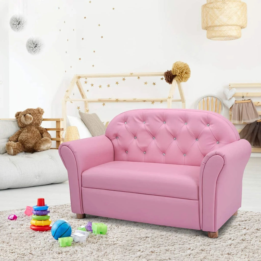 Pink 2 Seat Kids Sofa Bed R603862