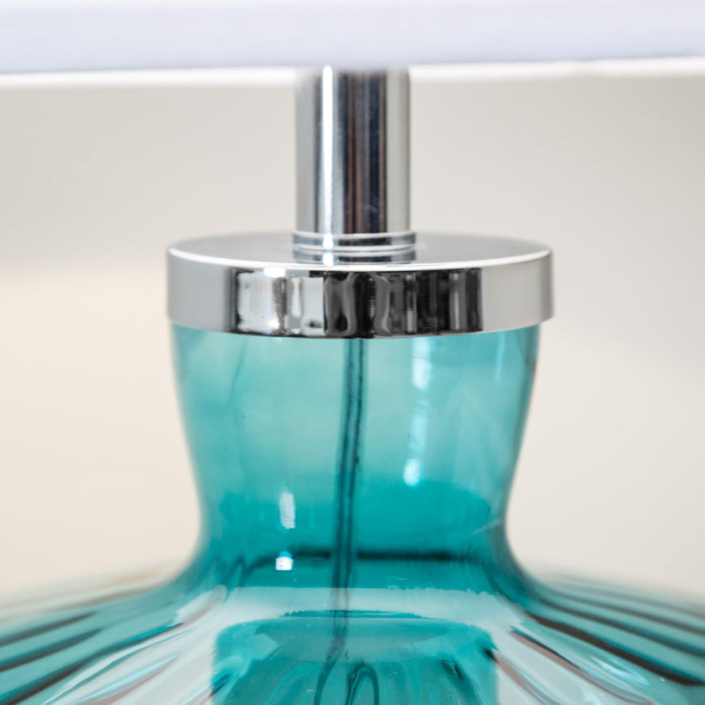 Turquoise Dimpled Glass Table Lamp A386917