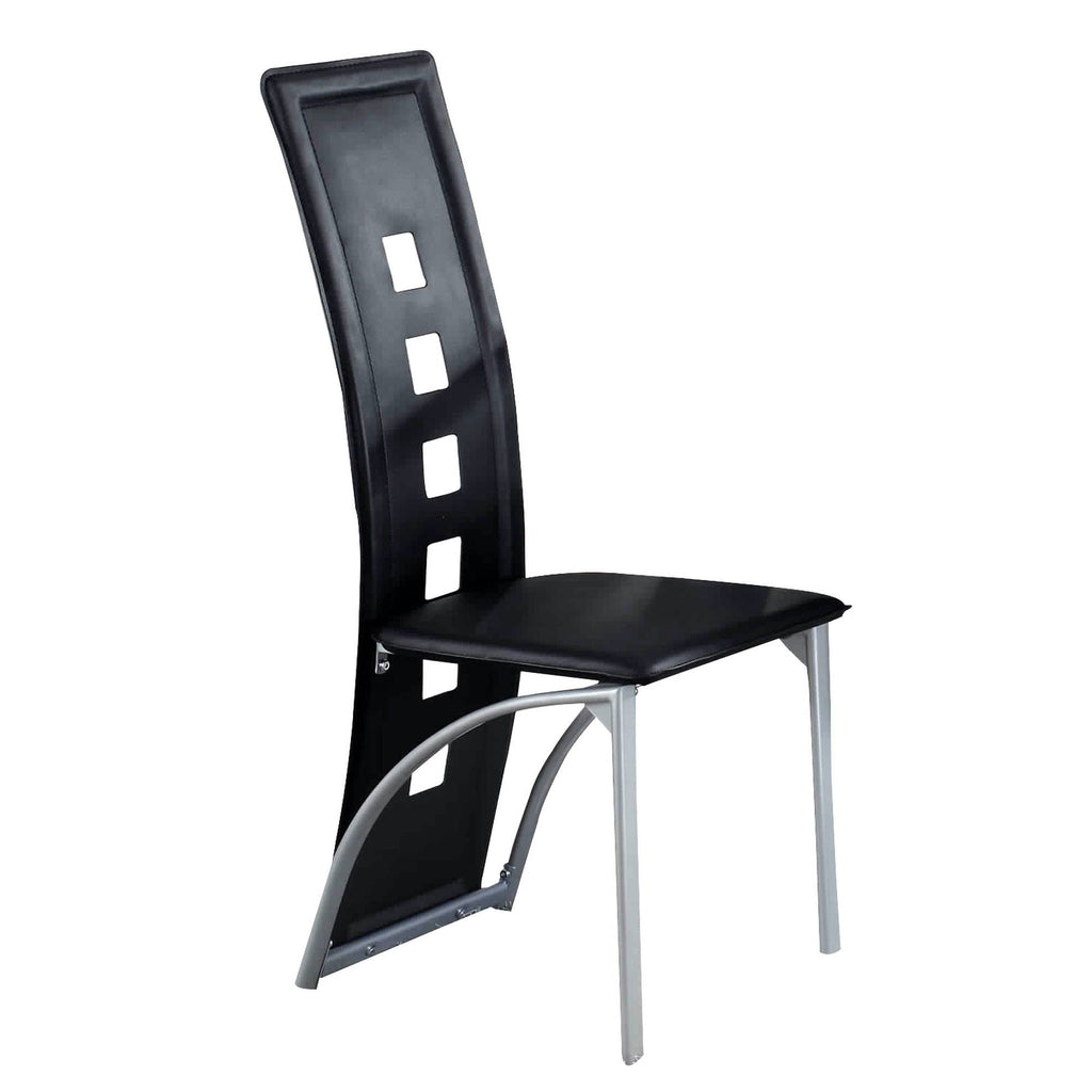 Black and Silver Metal Side Chair Set of 2 G272499