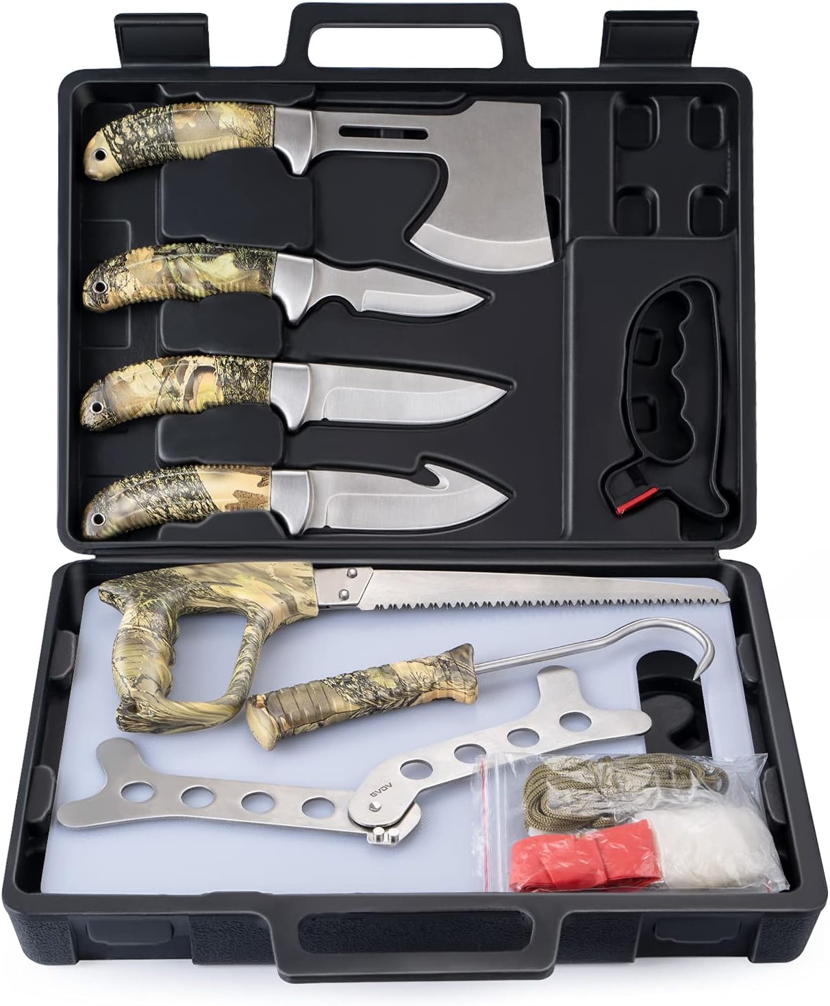 14 Pieces Hunting Knife Set with Gut Hook Skinner Knife P14734