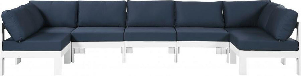 Navy Aluminum Modular 7-Seats Sectional J8883