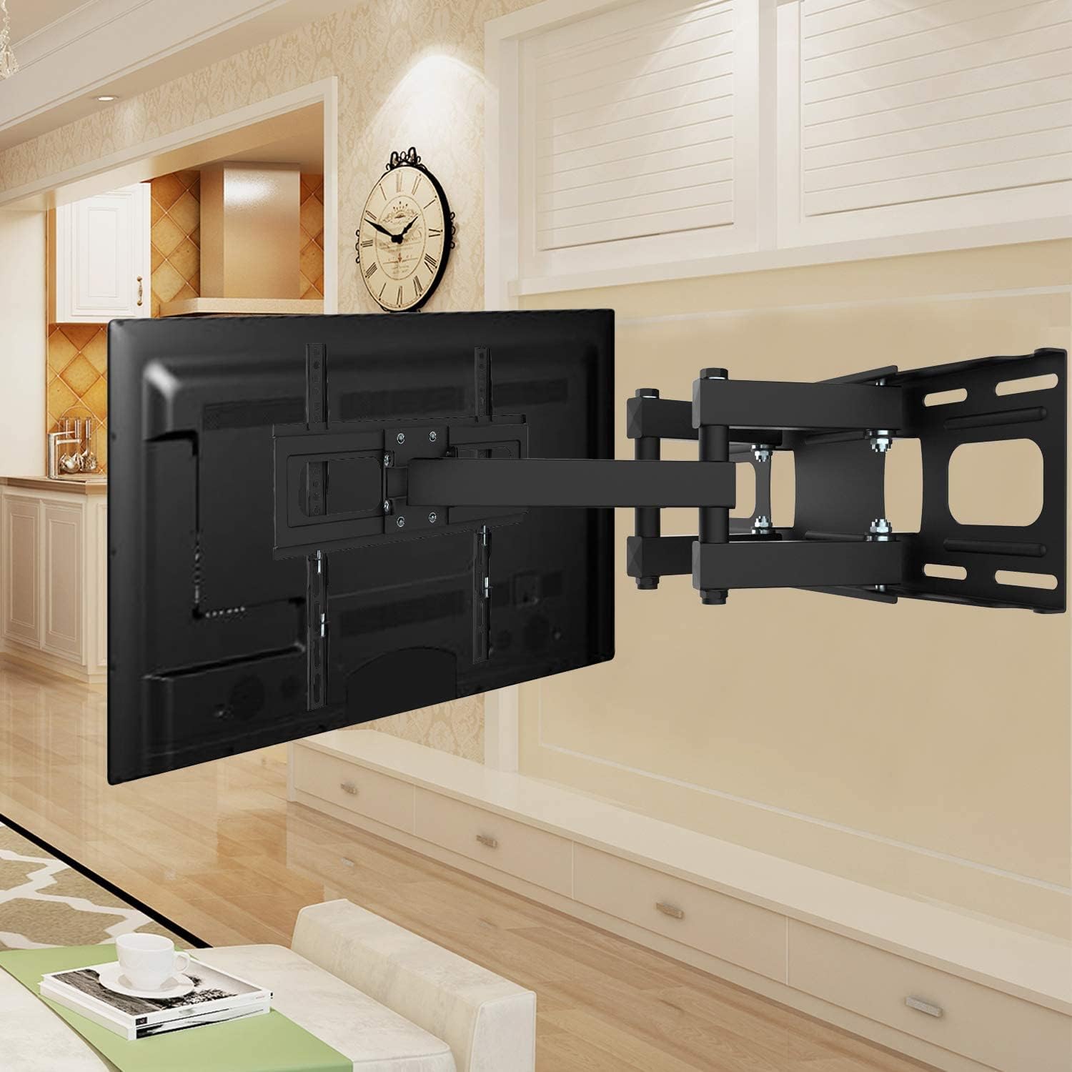 TV Wall Mount Full Motion TV Bracket with Articulating Dual Arms Tilt Swivel 14" Extend, VESA 400x400mm, Pack of 2 E605938