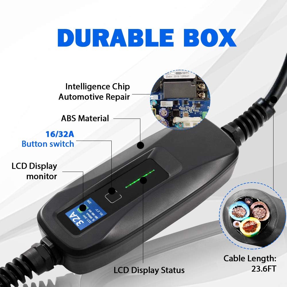 EV Charger Level 2 Portable 25ft Charging Cable U88315