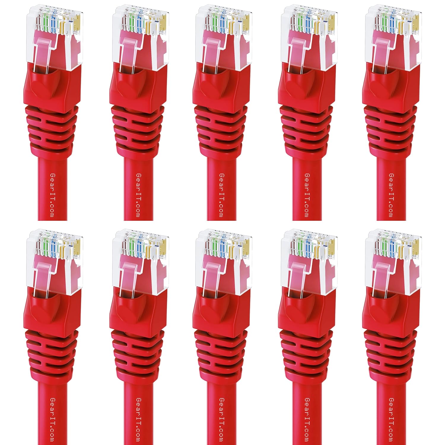 Cat 6 Ethernet Cable 3 ft (10-Pack) Orange Z601