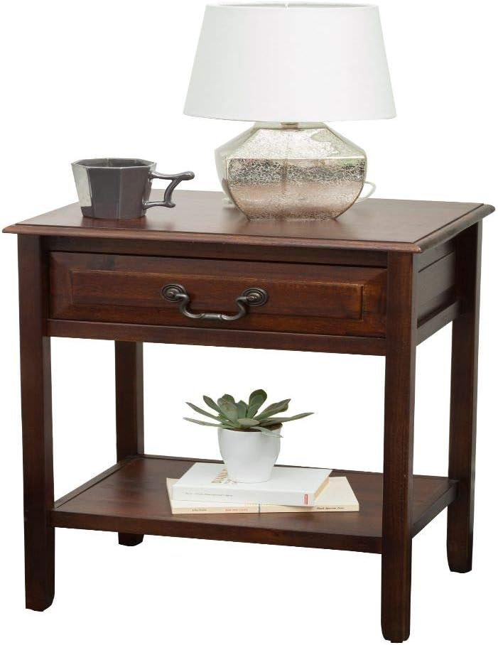 Acacia Wood Accent Table, Brown Mahogany O65623