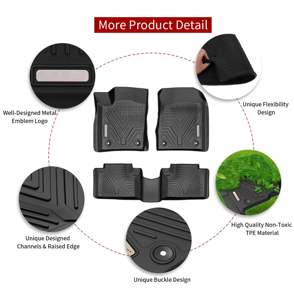3-Piece TPE Rubber Floor Mats for Dodge Durango & Grand Cherokee N96832