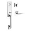 Bright Chrome Single Cylinder Handleset with Square Rose X897145