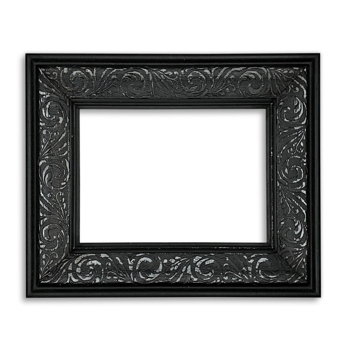 Black Over Silver Embossed Frame Z137578