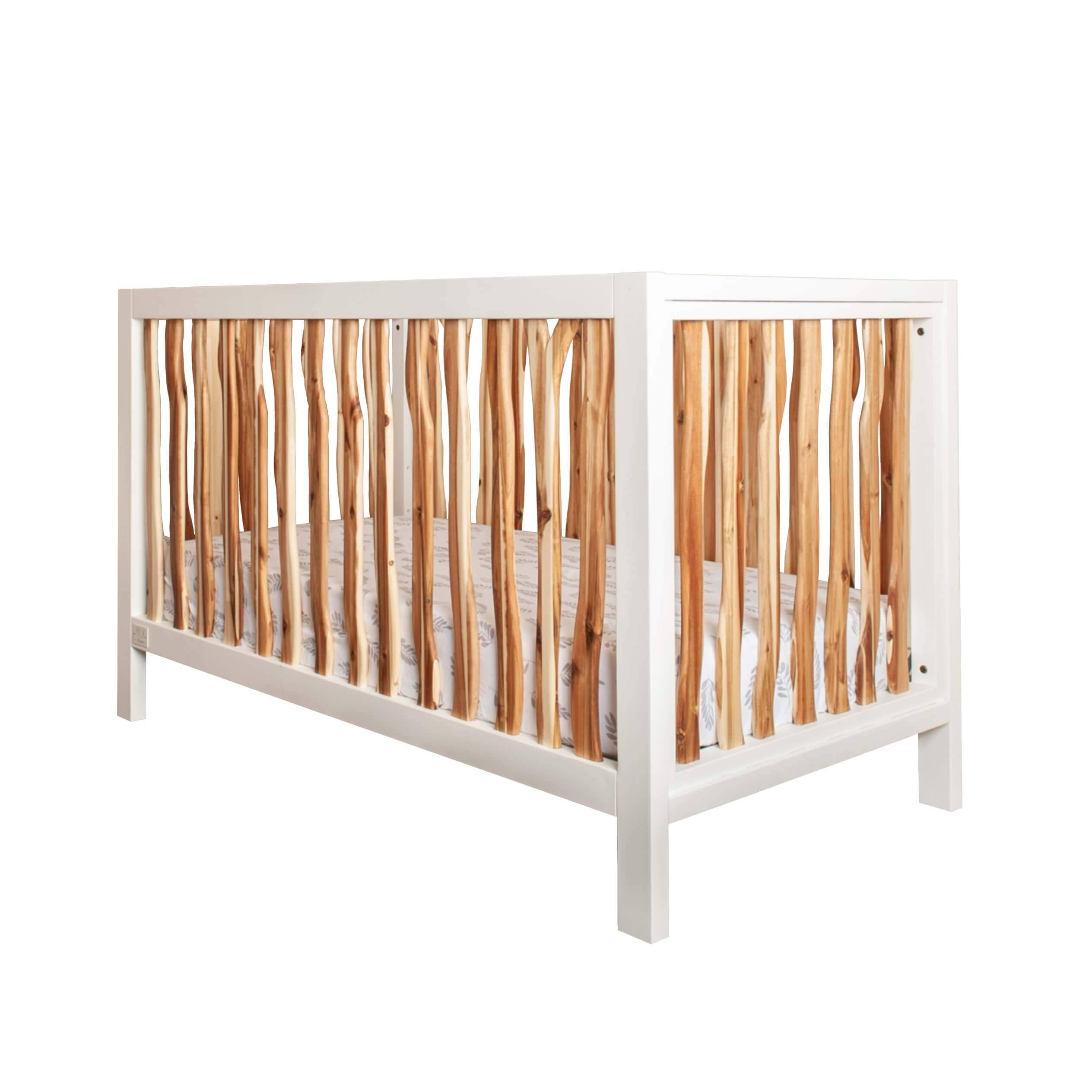 Convertible Crib (Acacia/Snow) Z243
