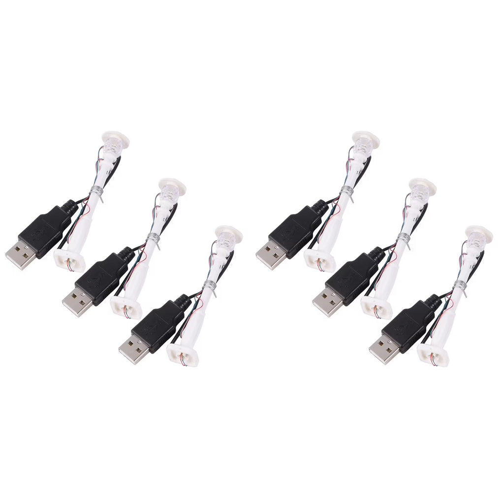 6 Pcs Mini LED White Roller Skates Toe Caps X8896