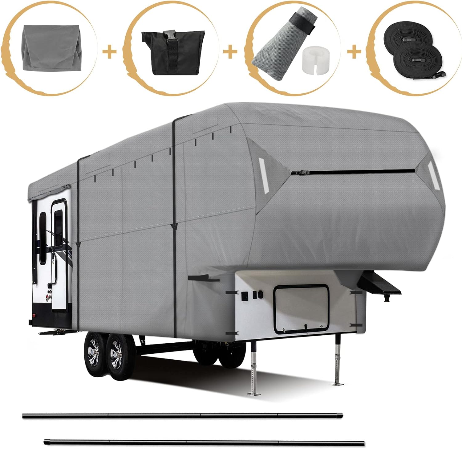 5th Wheel RV Cover Fits 33'-37' Motorhome Camper E22349