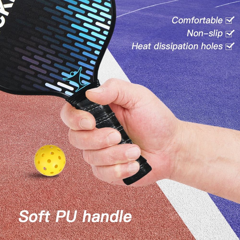 Carbon Fiber Pickleball Paddle and Ball Set U97674