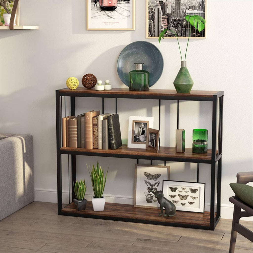 Rustic-Brown 3-Tier Console Table U671738