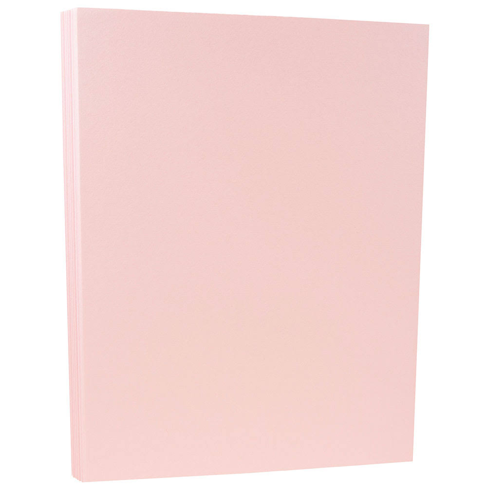 Matte Cardstock, 8.5 x 11, 80 lb Baby Pink, 250/Pack I38595