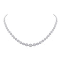 14k White Gold Diamond Tennis Necklace 3 Cttw J447020