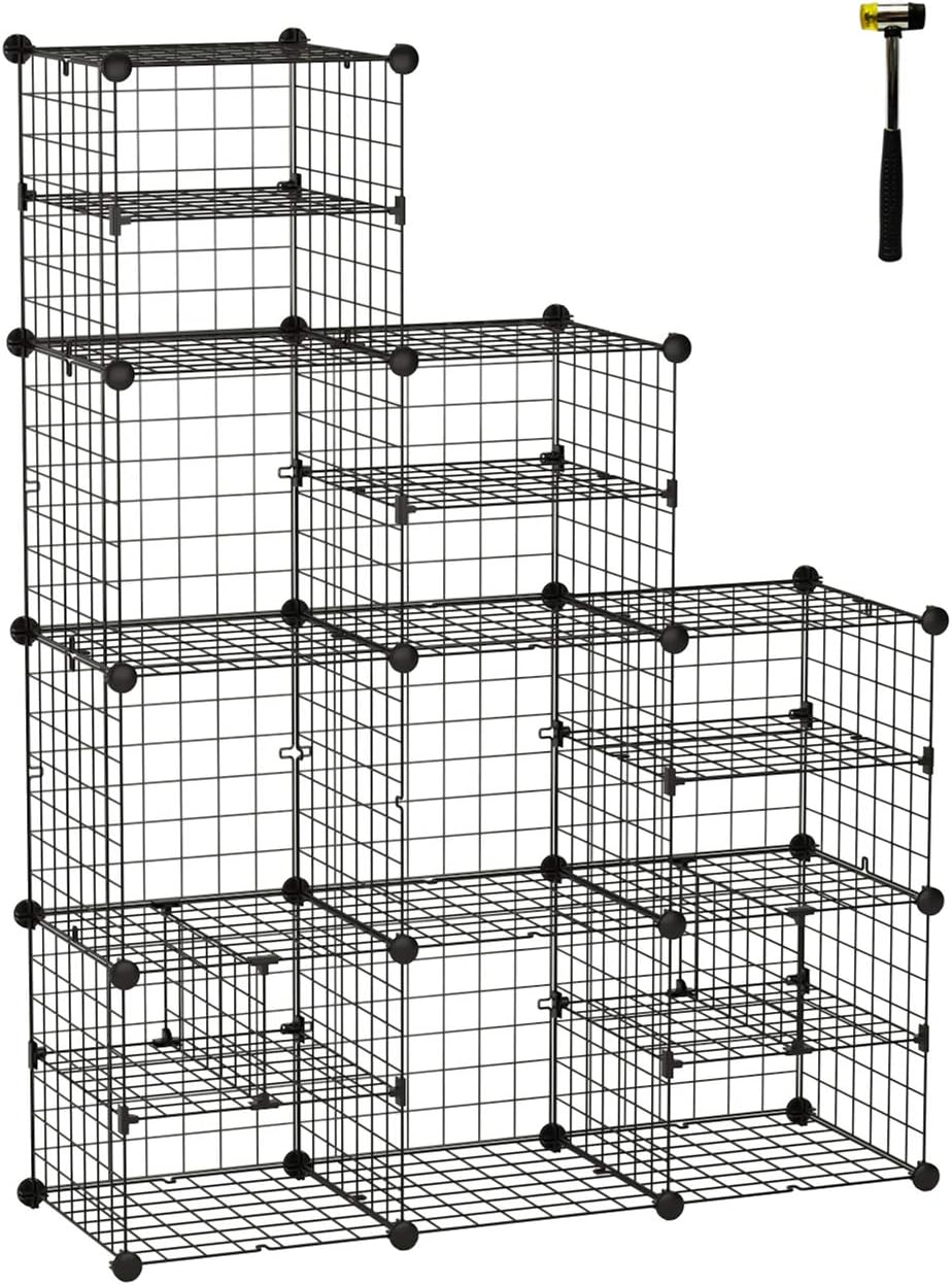 White Pack of 2 Wire Cube Storage Organizer B810