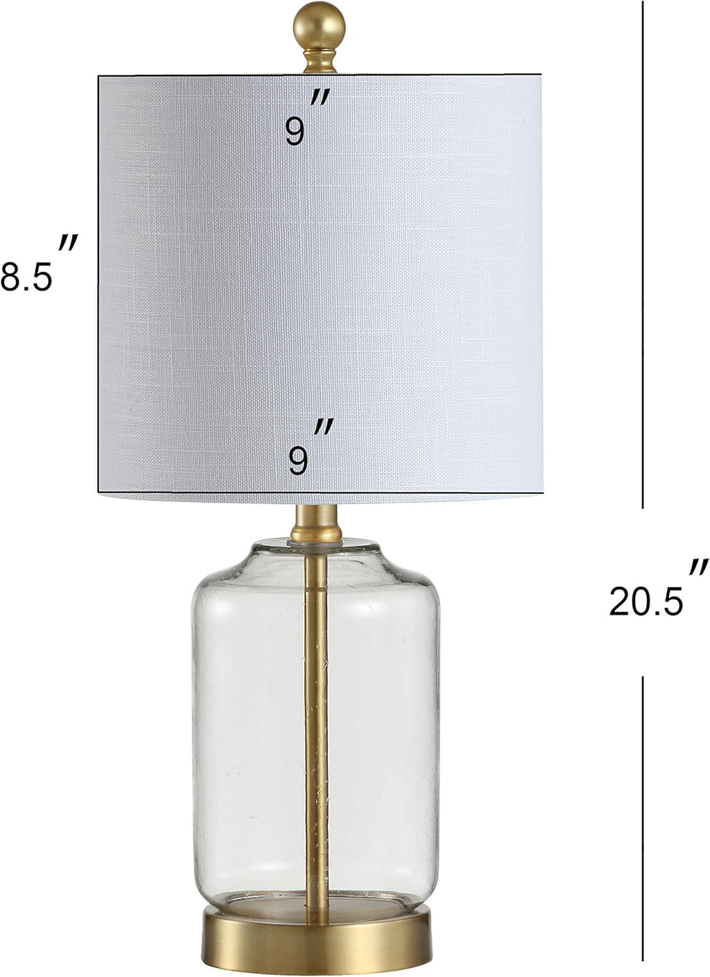 Clear/Brass Gold LED Table Lamp O541451