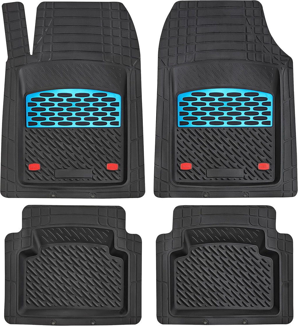 Silver 5-Piece Heavy-Duty Automotive Floor Mat Z786441