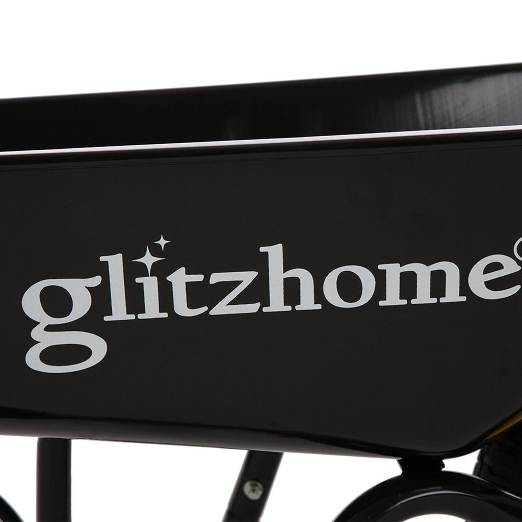 4.7 Cu. ft. Black Steel Framed Plastic Garden Wheelbarrow Utility Dump Cart B25596