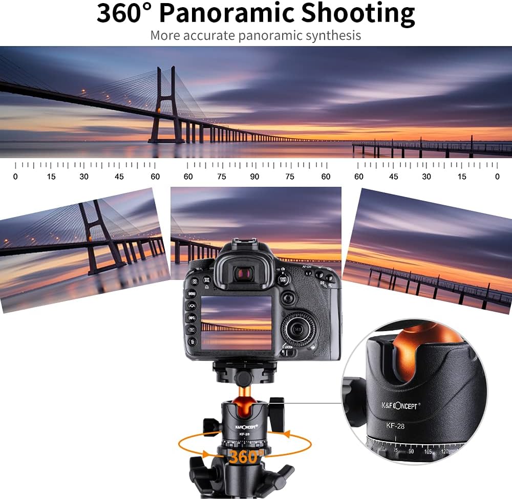 78 inch DSLR Camera Tripod with Magnesium Alloy Center Column L25233