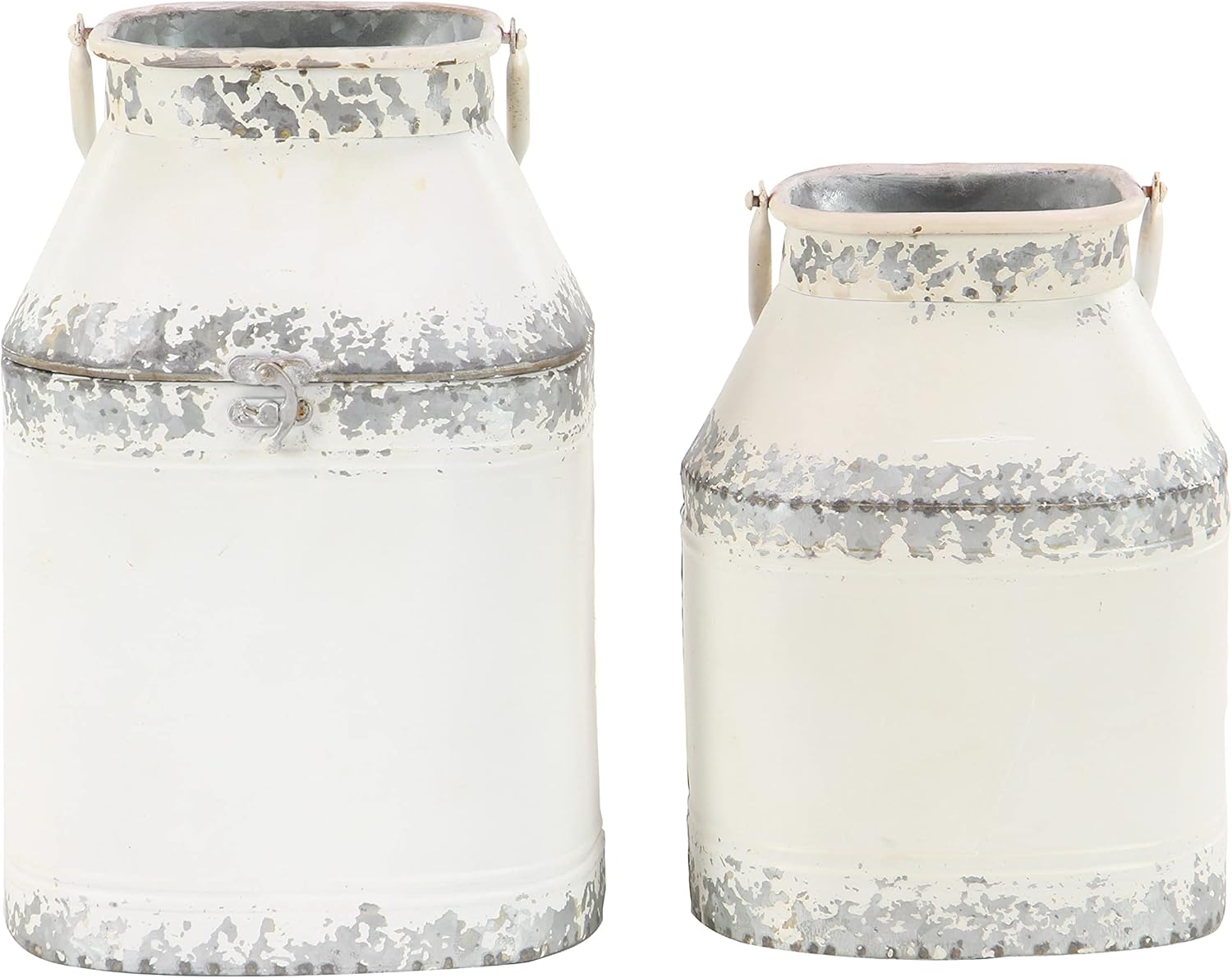 White Decorative Milk Can Pack of 2 C6635