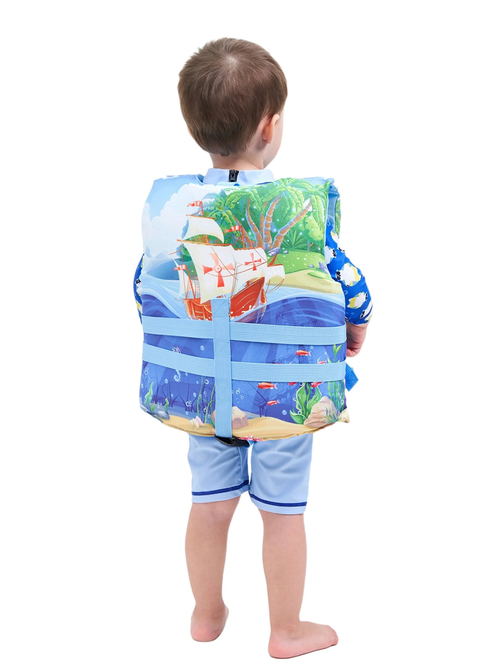 Kids Swimming Life Vest Cartoon Animals Print Life Jacket W78196