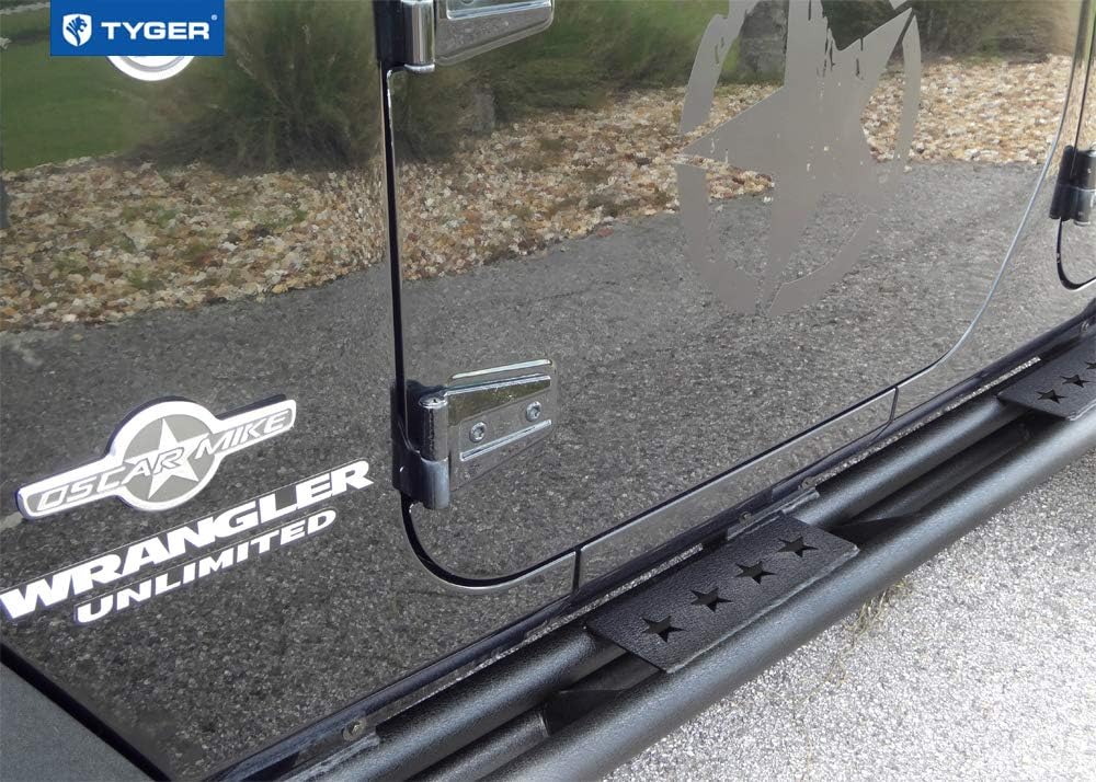 Textured Black Side Step Running Boards for Jeep Wrangler JK 4 Door J37059