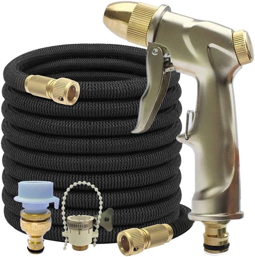 Flexible Water Hose Garden Hose 50ft Heavy Duty Leakproof Lightweight with Multi-Function Nozzle C771