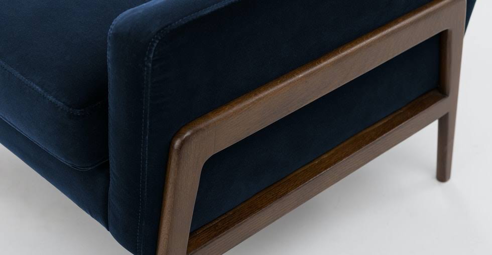 Blue Fabric Accent Armchair L609469