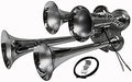 4 Trumpet Chrome Train Air Horn Pack of 2 U9886
