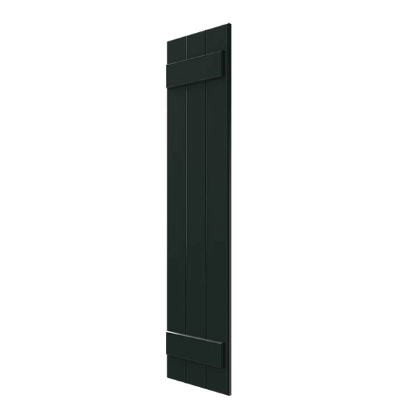 Black Composite Board-n-Batten Shutters (Per Pair) L77038