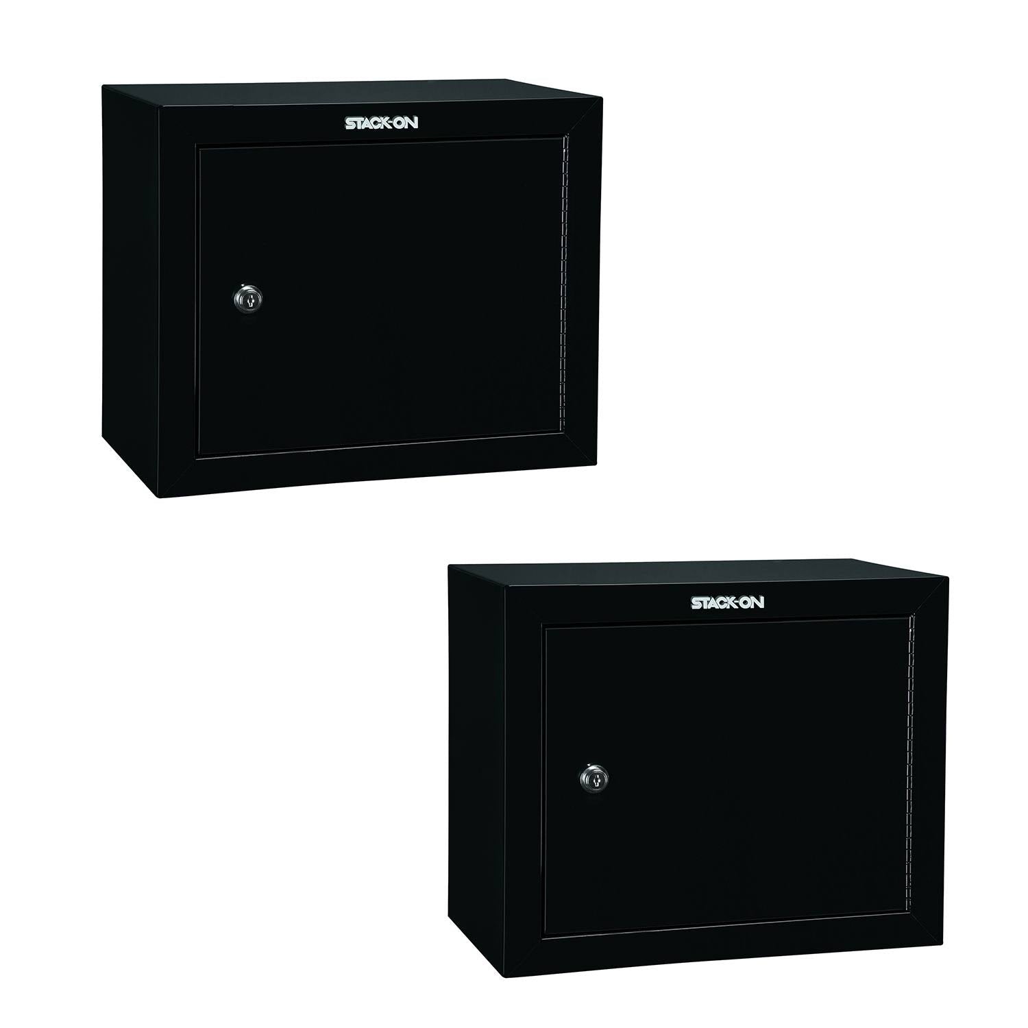 Stackable Locking 18 inch Steel Pistol and Ammo Cabinet Safe (2 Pack) J4502
