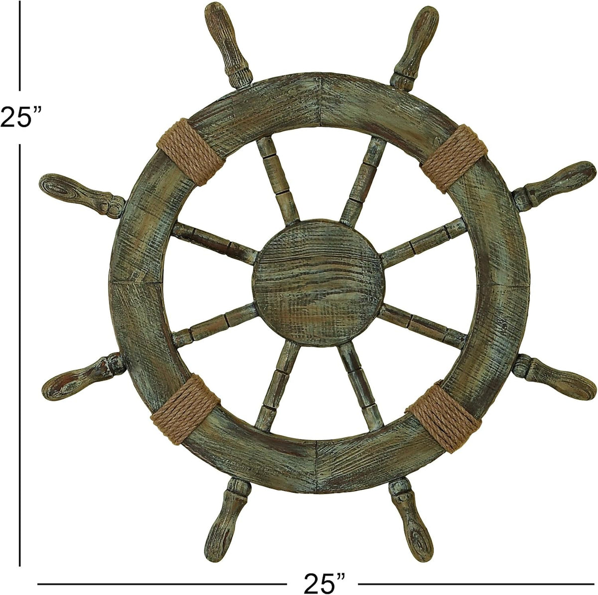 Wood Pirate's Ship Wheel Marine Decor D4650