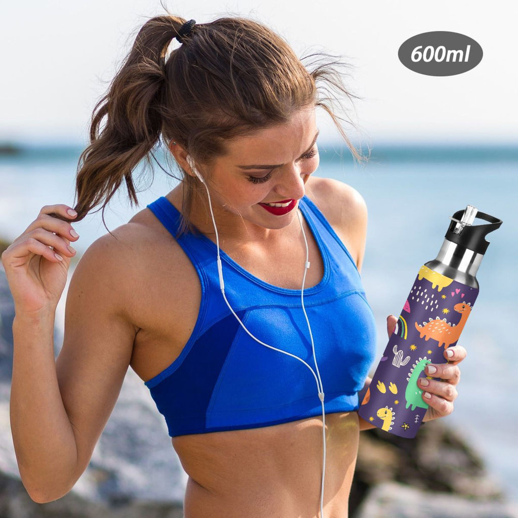 Stainless Steel Insulated Water Bottle with Straw Lid M46158