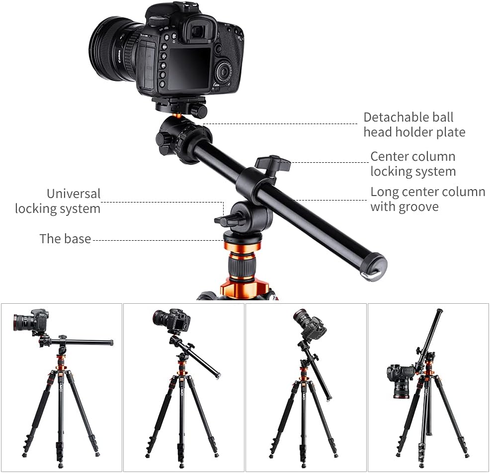 78 inch DSLR Camera Tripod with Magnesium Alloy Center Column L25233