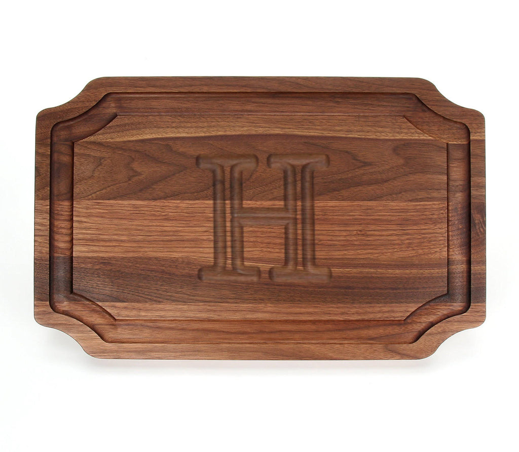 Large Walnut Carving Board with Juice Groove V542