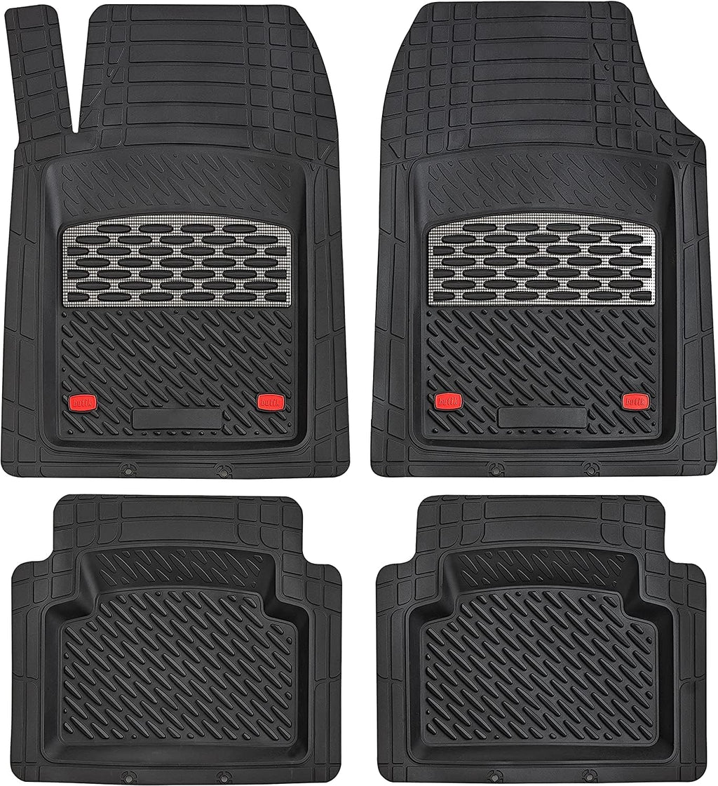 Silver 5-Piece Heavy-Duty Automotive Floor Mat Z786441