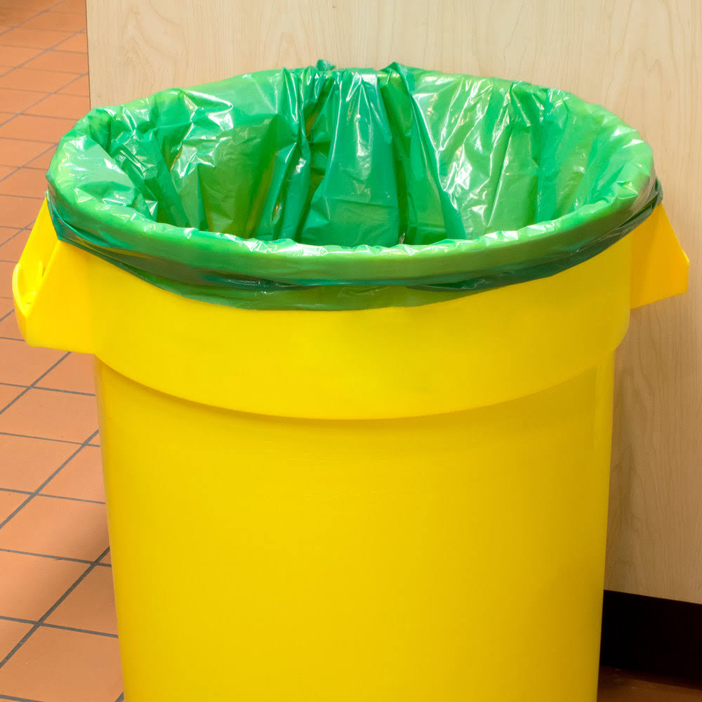 55 Gallon 1.25 Mil 38 inch x 58 inch Low Density Trash Can Liner - 100/Case H4416
