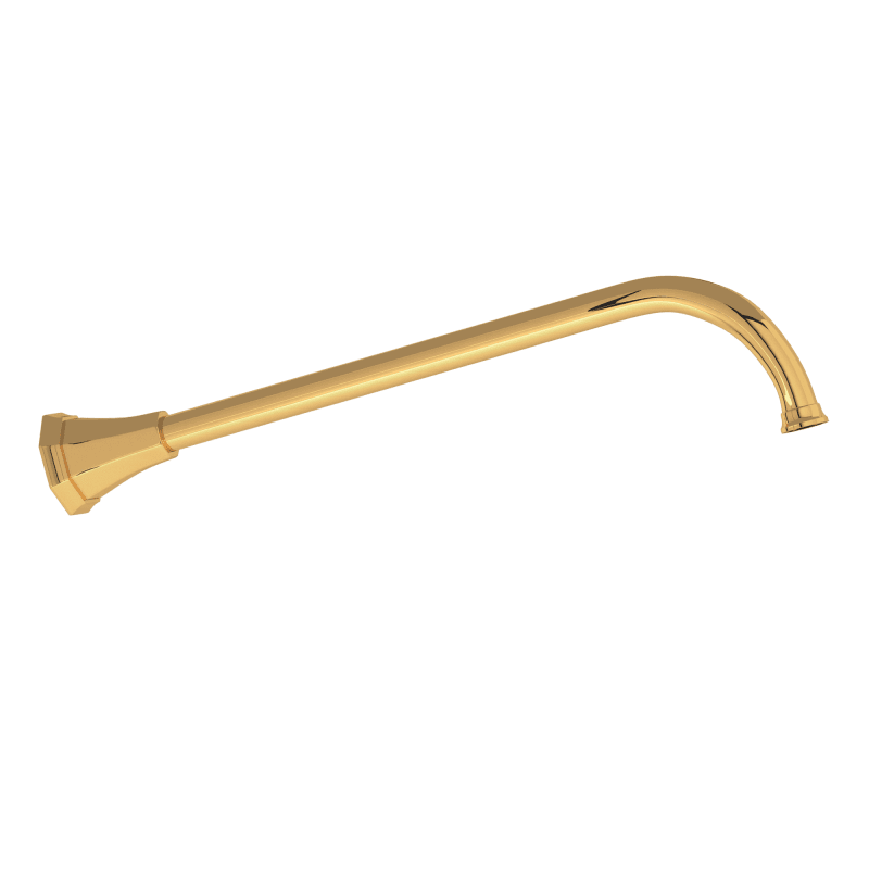 15x22 Overhead Wall Mount Shower Arm in English Gold Q395