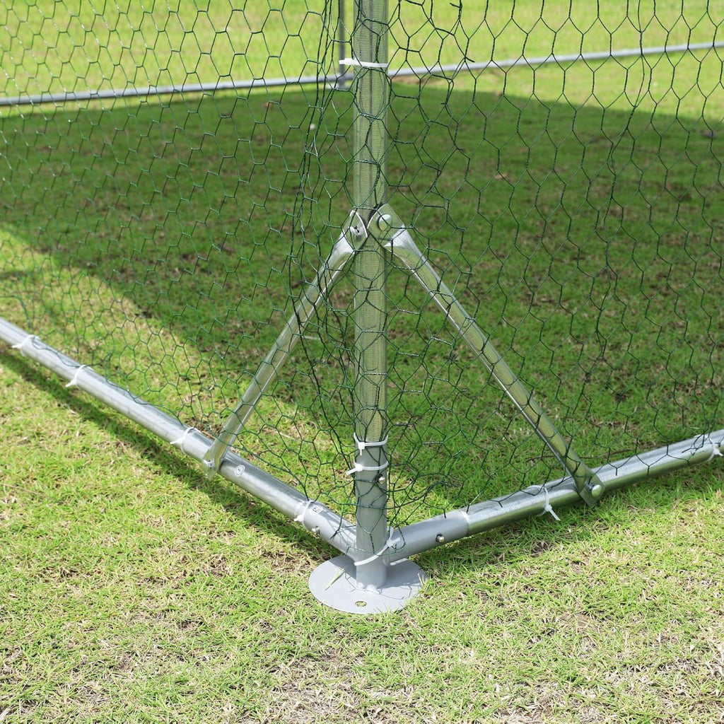 Large Metal Chicken Coop Walk-in Poultry Cage with Waterproof and Anti-Ultraviolet Cover (9.2'W x 12.5'L x 6.5'H) X267500
